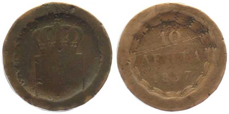 Griechenland 10 Lepta 1837 | Otto von Bayern 1832-1852